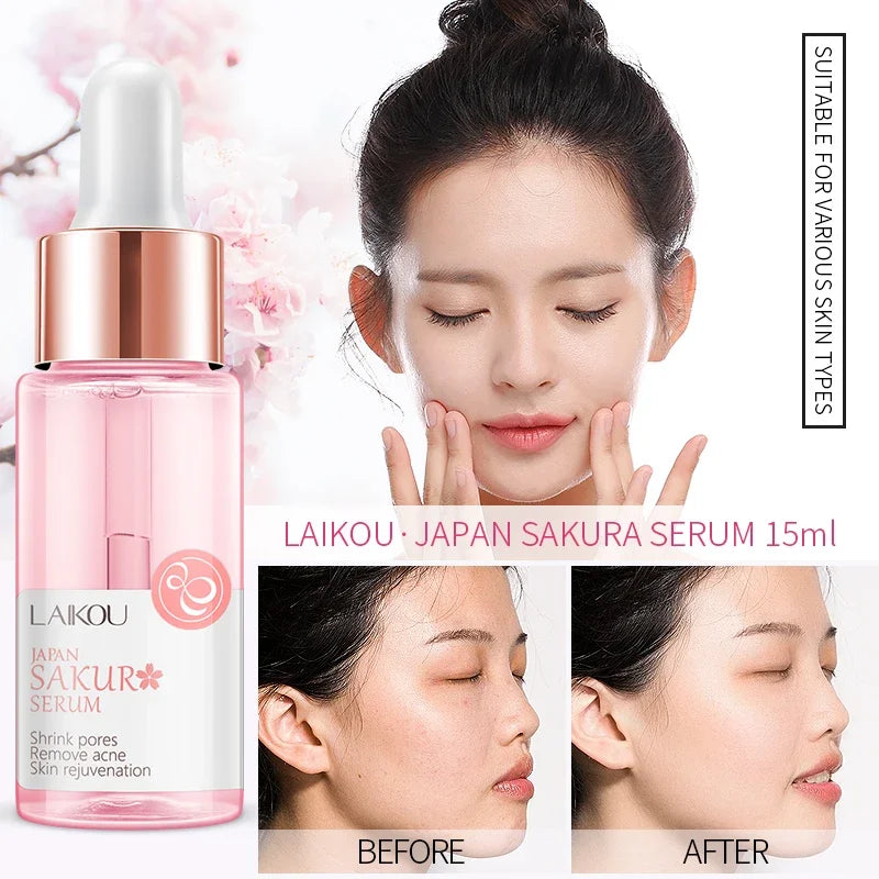 Sérum Facial Sakura 24K – Antirrugas, Iluminador e Hidratante Profundo