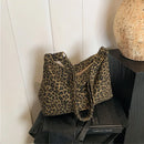 Bolsa Leopardo Retrô Feminina – Grande Capacidade e Design Moderno