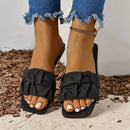 Sandálias Femininas Fashion – Design Quadrado, Leves e Elegantes para o Verão