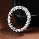 Anel de Moissanite 3mm – Banho em Ouro Branco 18K e Prata 925