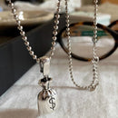 Colar Feminino em Prata 925 – Esferas Geométricas Estilo Coreano