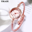 Relógio Feminino Luxo com Pulseira Fina Dourada – Elegante, Minimalista e Atemporal