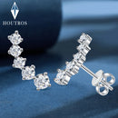 Brincos Moissanite D-Color 925 Prata – Luxo Certificado GRA