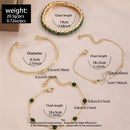 Kit 4 Pulseiras Femininas Metalizadas – Design Cobra com Pedras Luxuosas